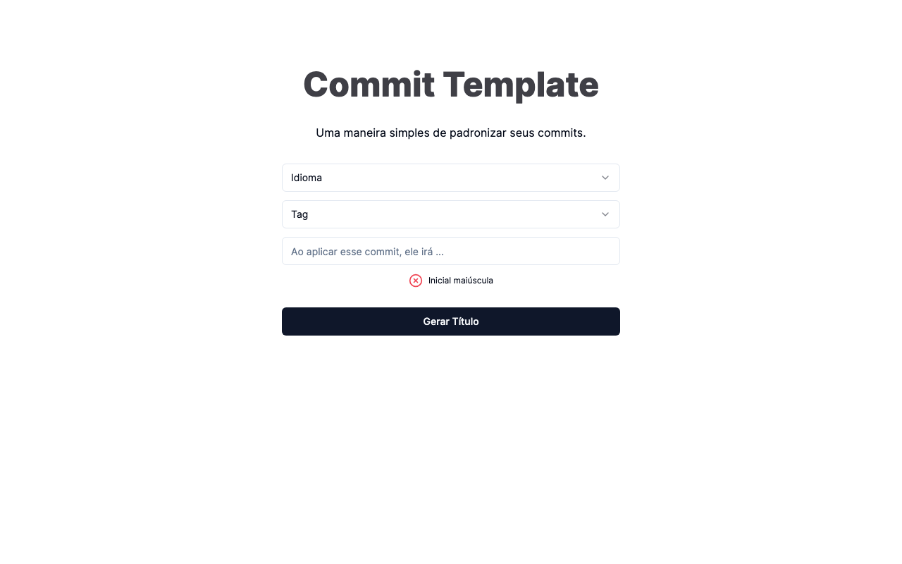 Commit template preview