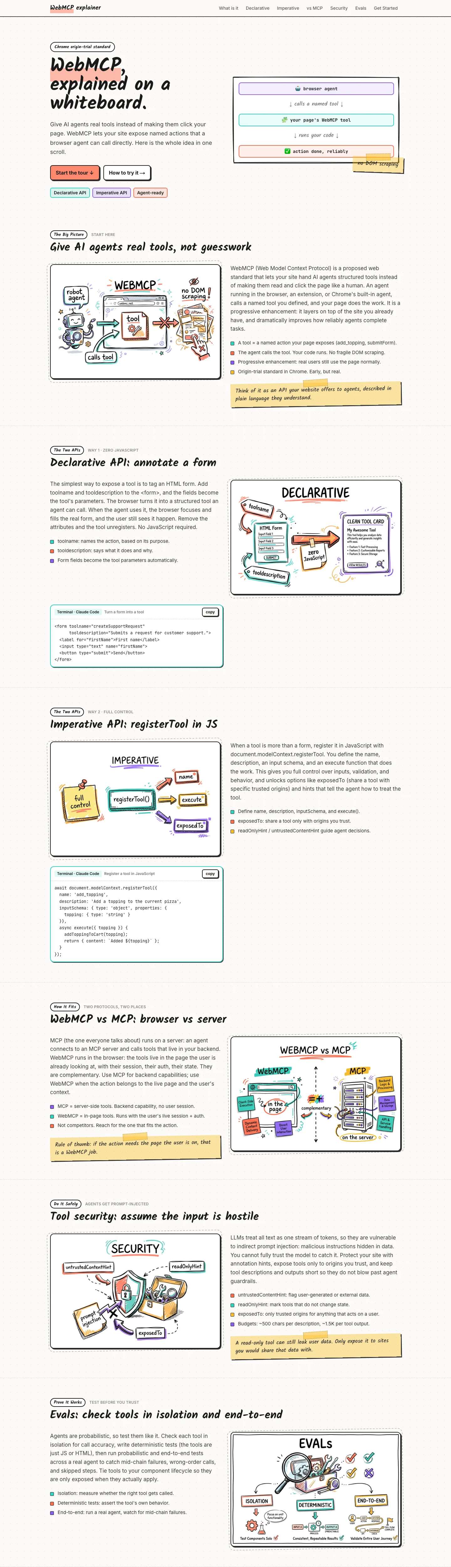 WebMCP, Explained full page preview